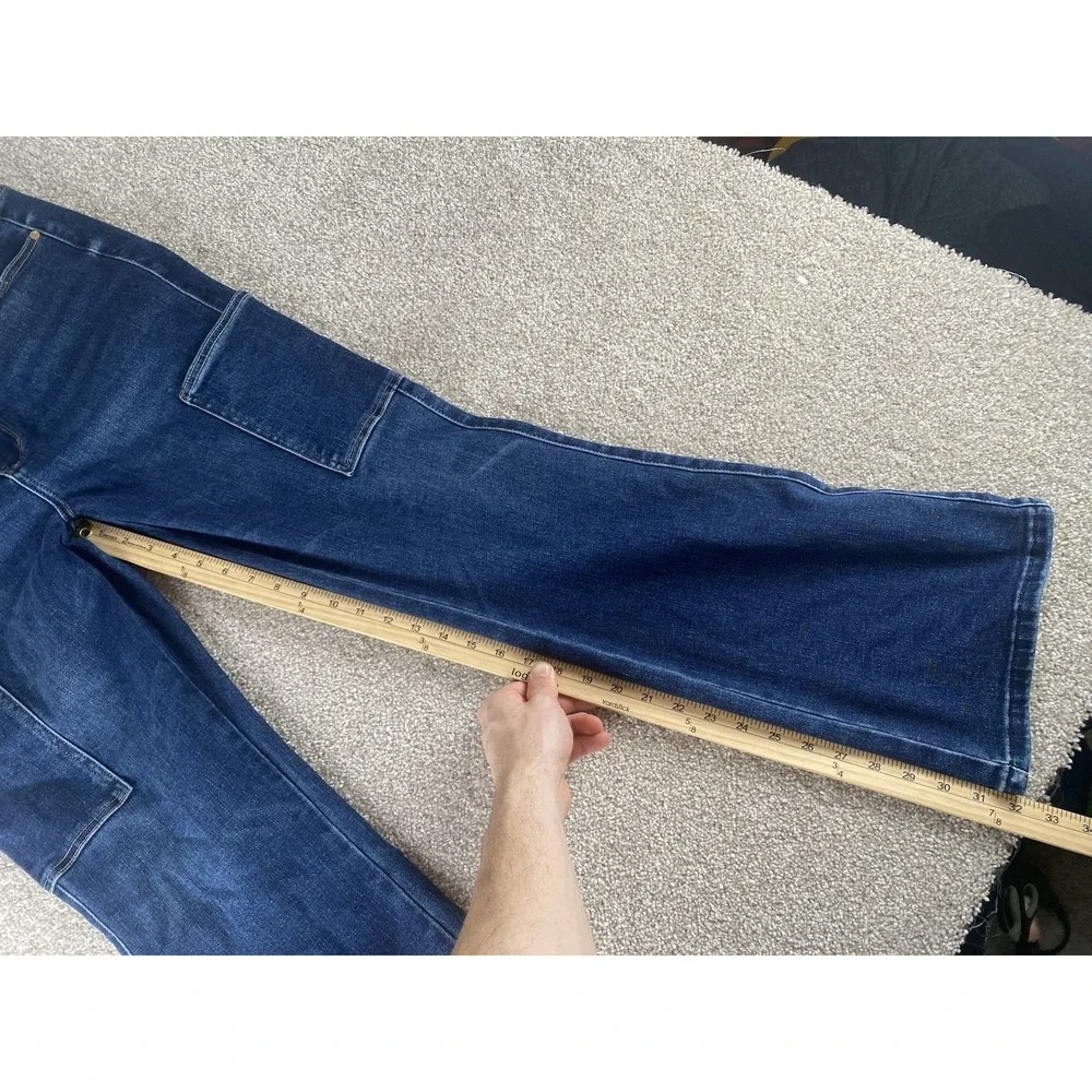 Judy Blue Bootcut Jeans Womens 15/32 (34x32) Dark Wash Western Cowgirl Boho Camp